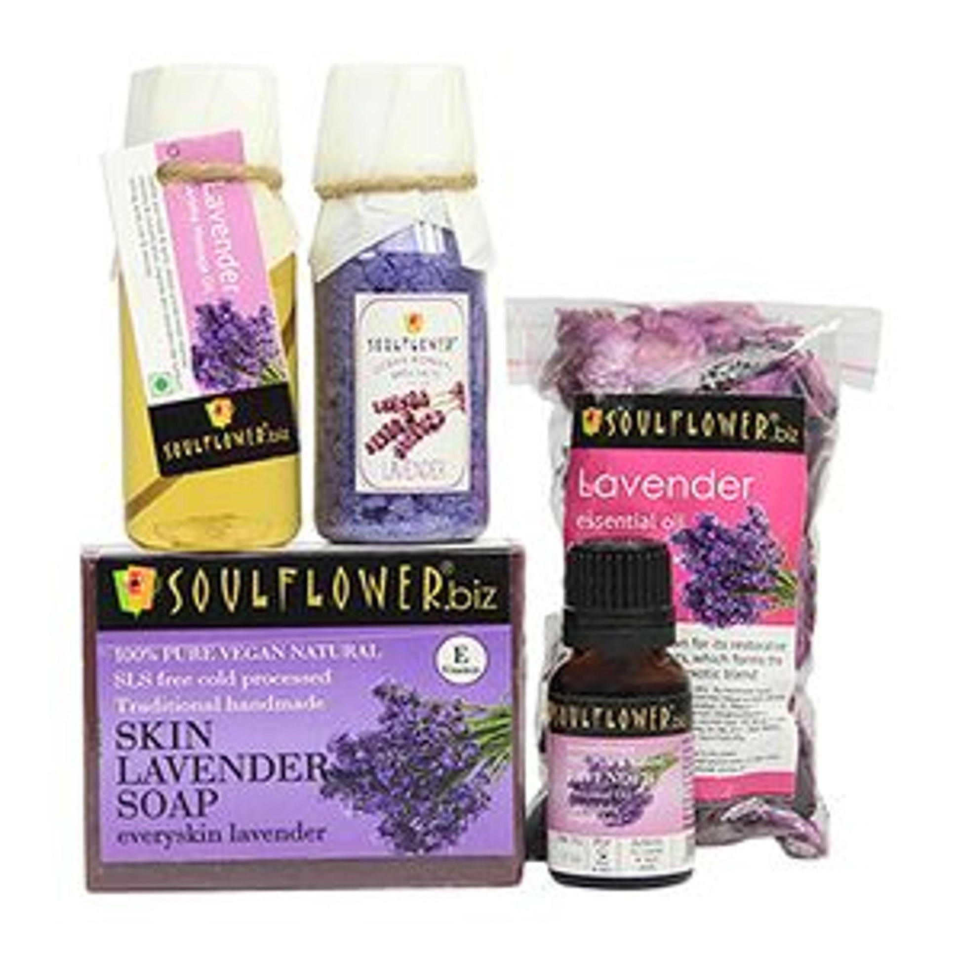 Soulflower Valentine's Day Lavender Try Me Beauty Gift Box - For Men & Women
