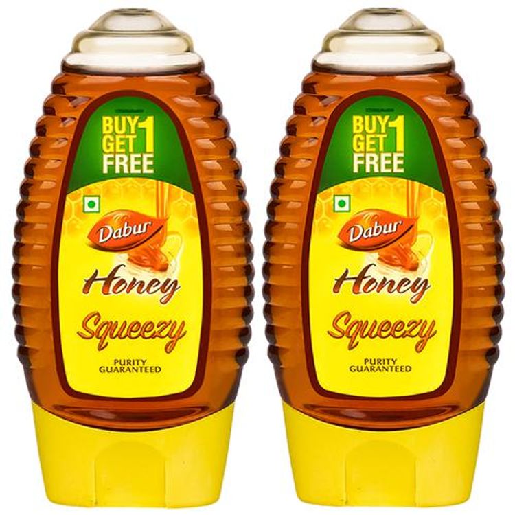 Dabur 100% Pure Honey, 225 g (Buy 1 Get 1 Free)