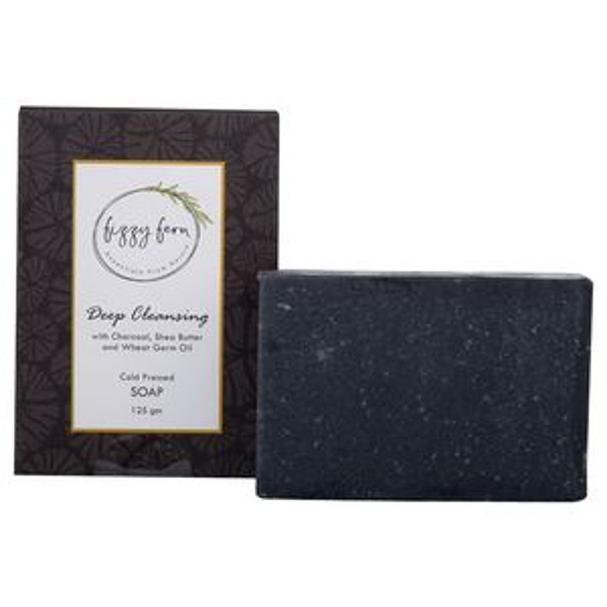 Fizzy Fern Deep Cleansing Charcoal, Shea Butter & Wheat Germ Oil Cold Pressed Soap