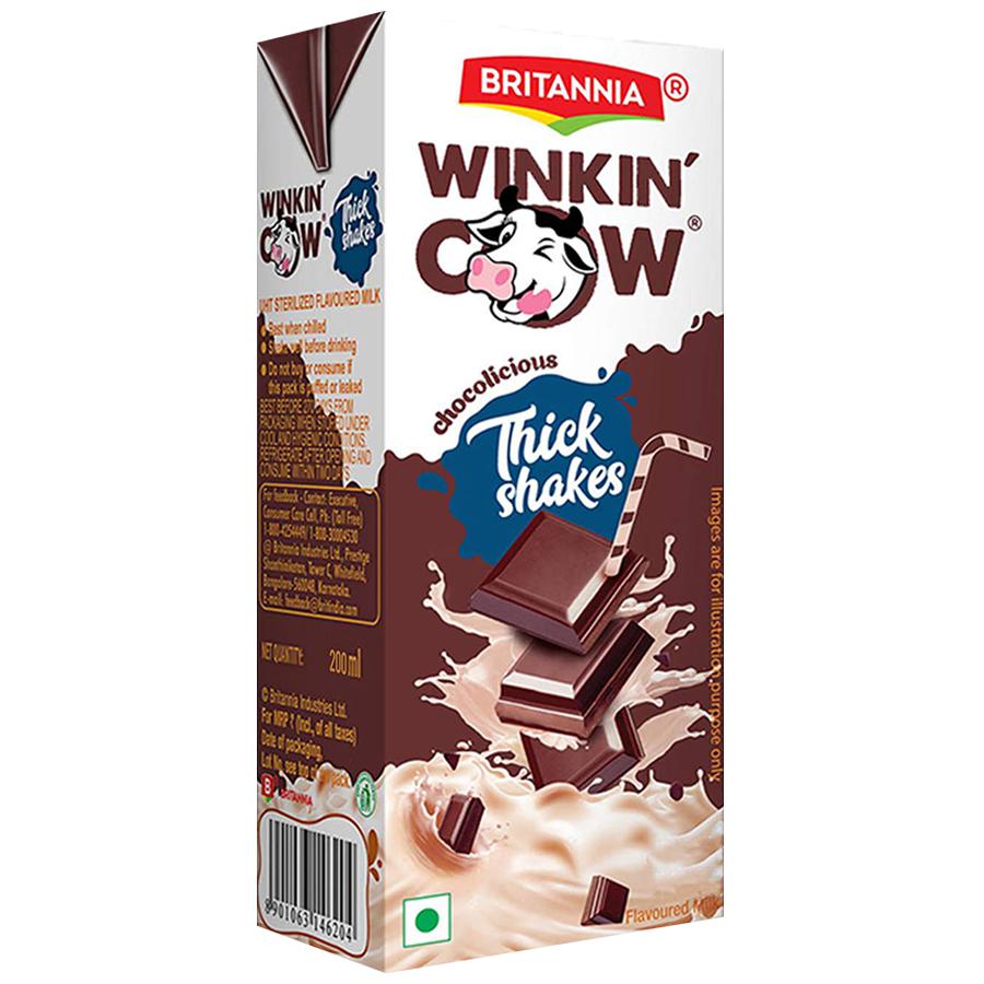 Britannia Winkin' Cow Chocolicious Thick Milkshake, 180 ml