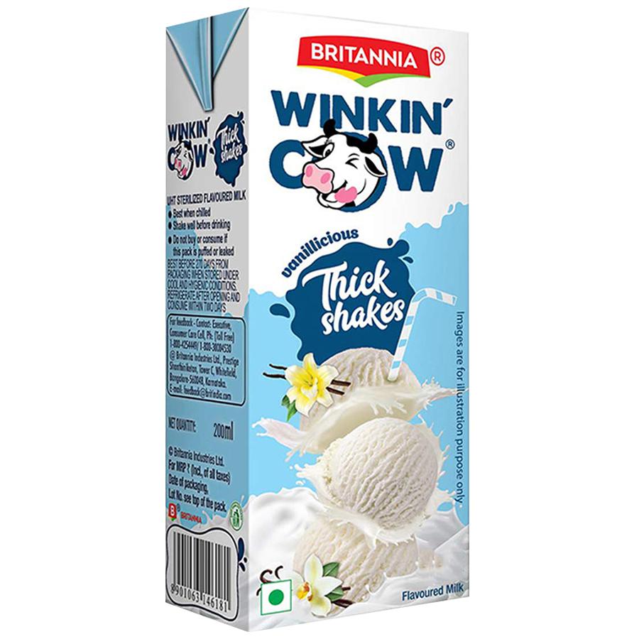 Britannia Winkin' Cow Vanillicious Thick Milkshake, 180ml