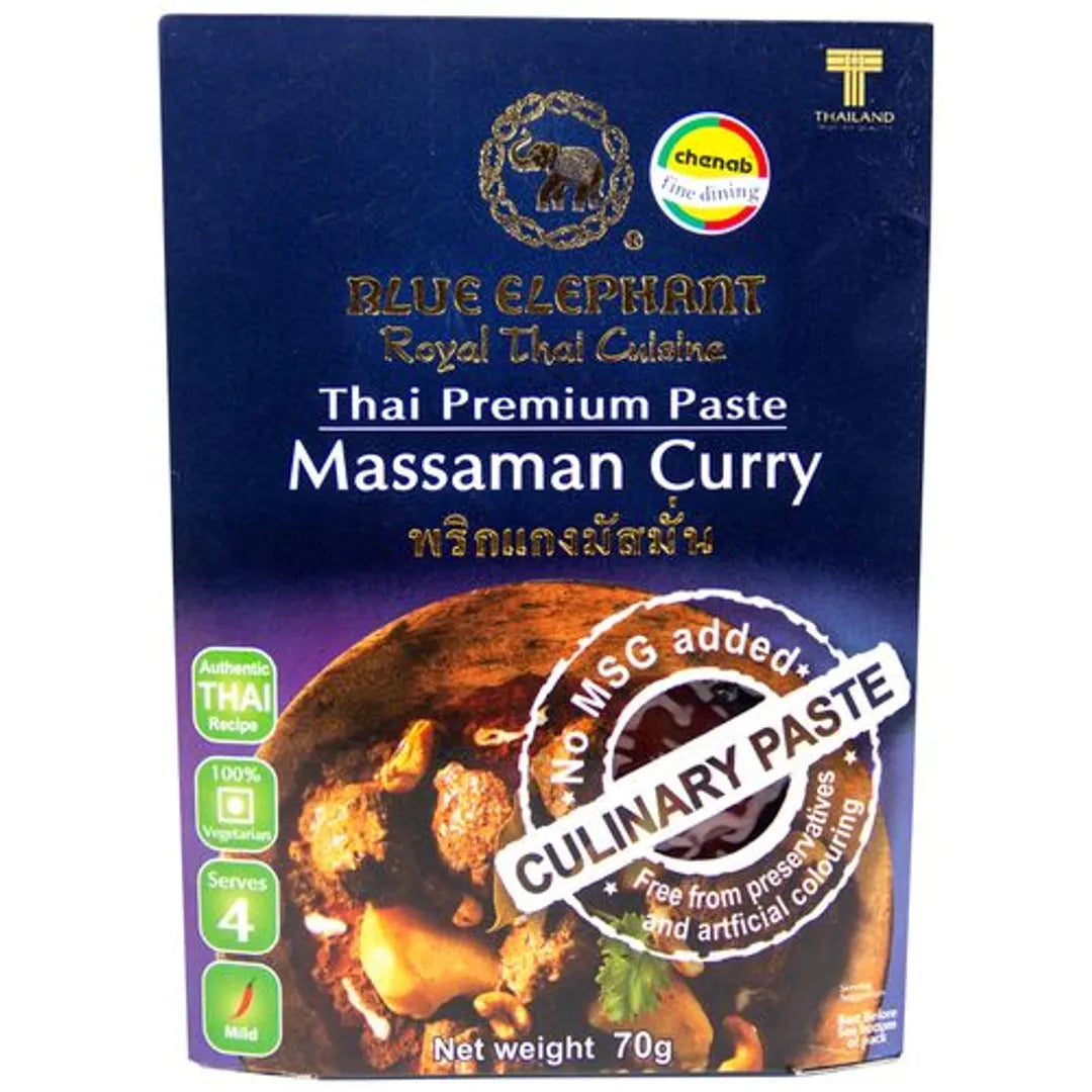 Blue Elephant Royal Thai Cuisine Premium Paste Massaman Curry - No Preservatives, 70 g Pouch