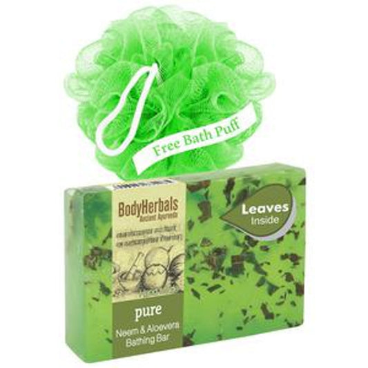 BodyHerbals Ancient Ayurveda Pure Neem & Aloe Vera Handmade Bathing Bar