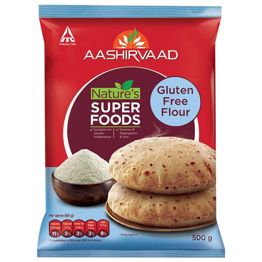 Aashirvaad Nature’s Superfoods Gluten Free Flour - Rich In Dietary Fibre, Protein, Magnesium & Iron, 500 g Pouch