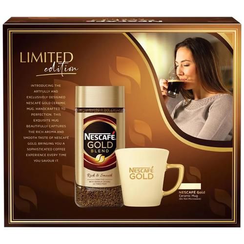 Nescafe Coffee Powder - Gold Blend, 200 g (Get Free Ceramic Mug)