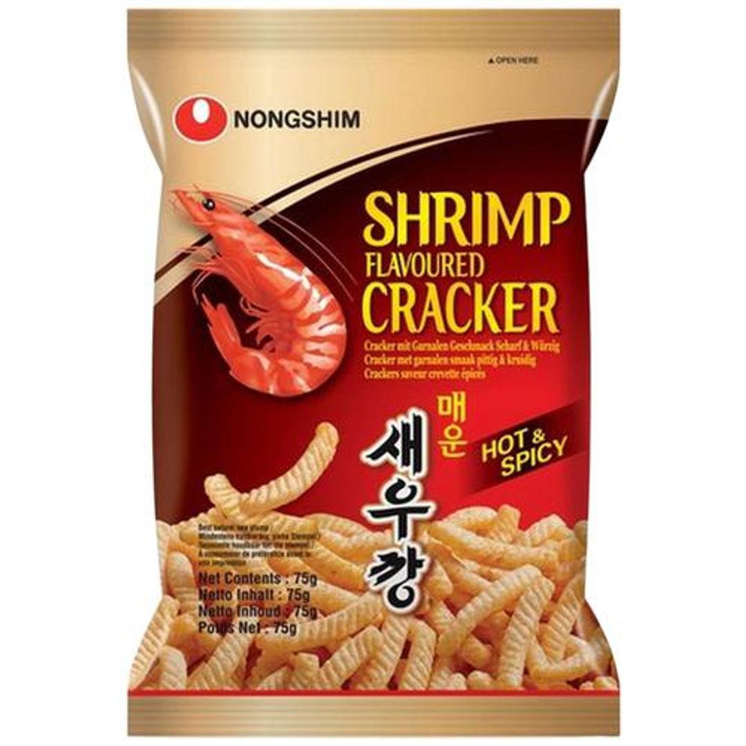 NONGSHIM Cracker - Shrimp Flavoured, Hot & Spicy, 75 g Pouch