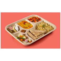 Chuk Disposable Meal Plate - 5 Compartment, 25 pcs