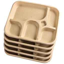 Chuk Disposable Meal Plate - 5 Compartment, 25 pcs