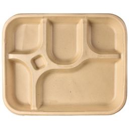 Chuk Disposable Meal Plate - 5 Compartment, 25 pcs