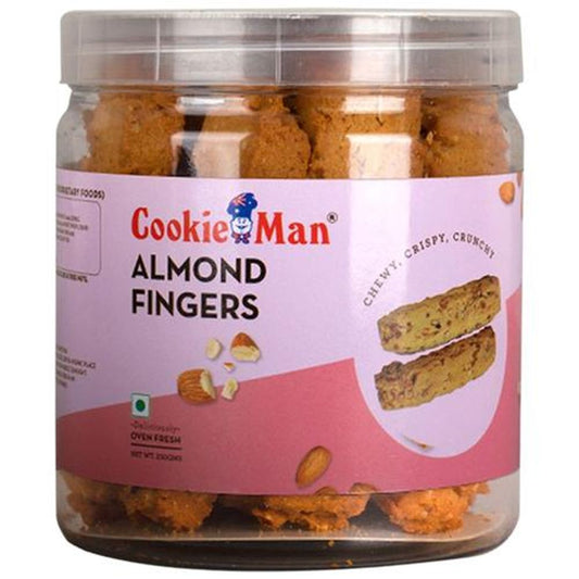 CookieMan Almond Fingers, 250 g Pet Jar