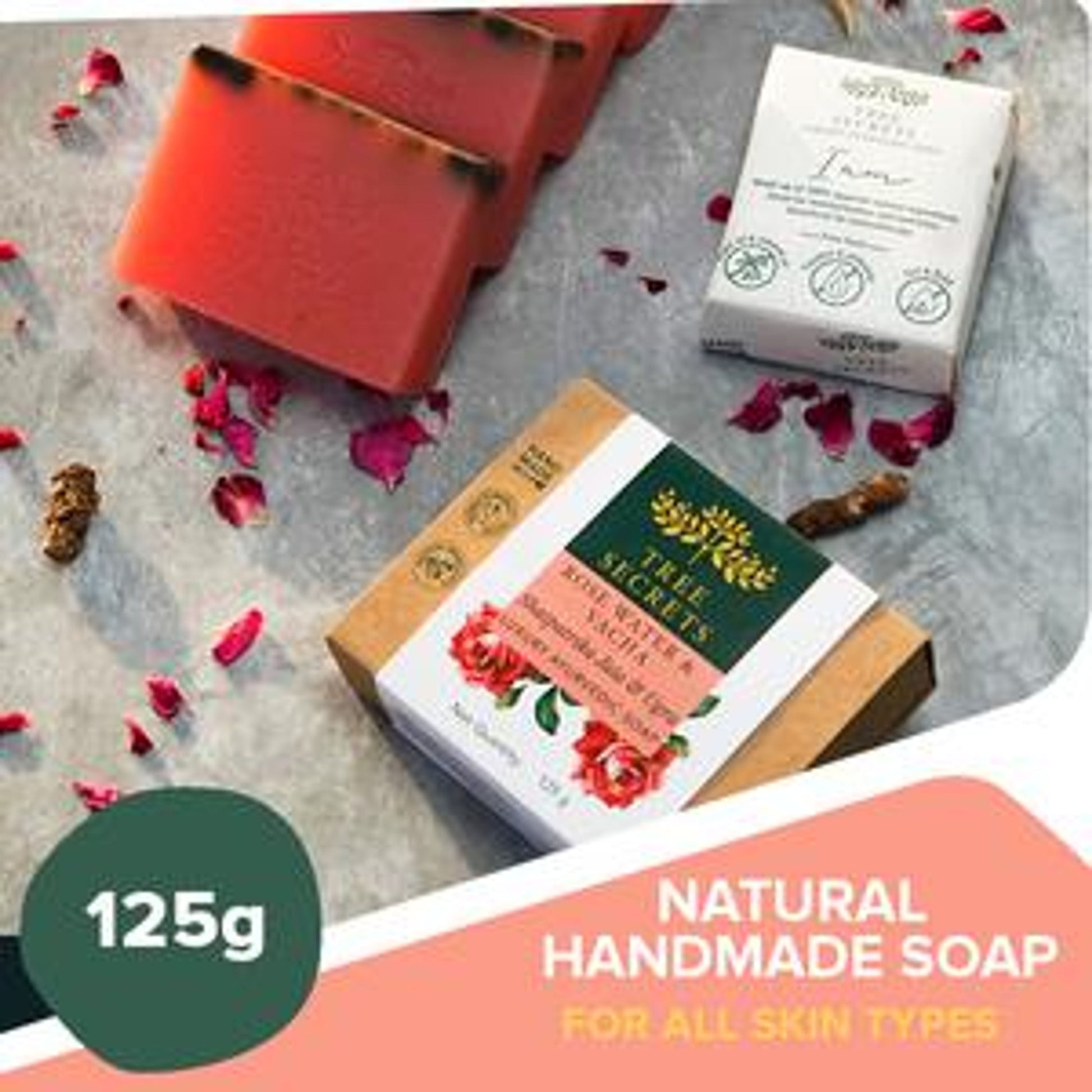 Tree Secrets Luxury Ayurvedic Soap - Rosewater & Vacha