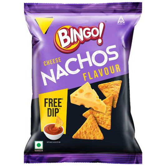 Bingo Nachos - Cheese Flavour, Thin & Crunchy Nacho Chips, Tasty Snack, 44 g