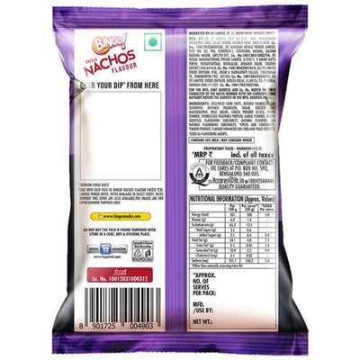 Bingo Nachos - Cheese Flavour, Thin & Crunchy Nacho Chips, Tasty Snack, 44 g