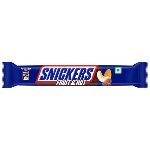 Snickers Chocolate Bar Fruit & Nut Flavour, 22 g