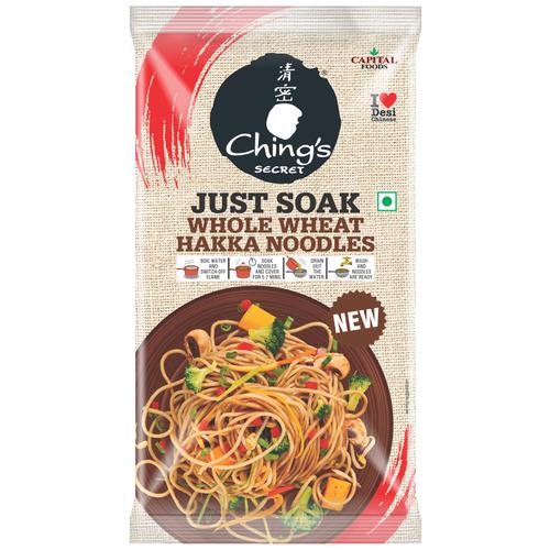 Ching'S Secret Just Soak - Whole Wheat Veg Hakka Noodles, 150 g Pouch