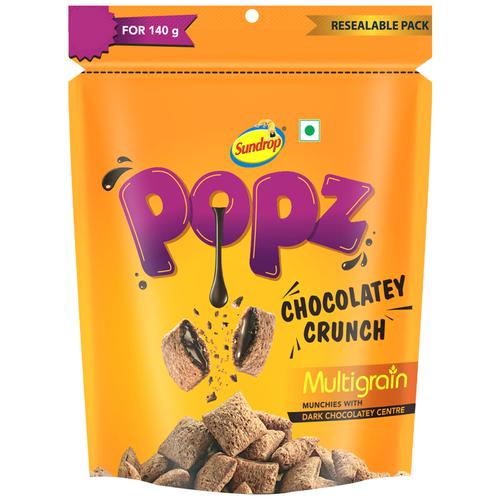 Sundrop Popz Multigrain Munchies - With Dark Chocolatey Centre, Chocolaty Crunch, 140 g
