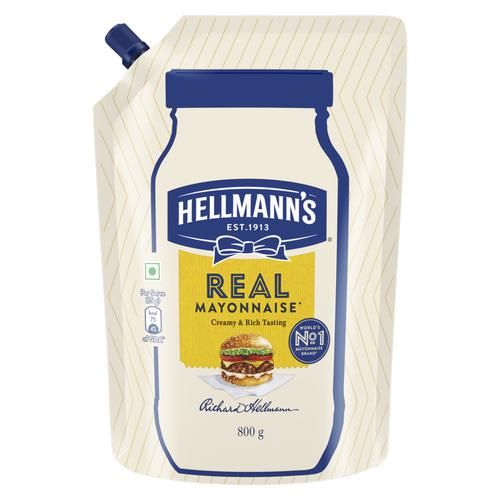 Hellmanns Veg Mayonnaise - Eggless, World's No.1 Brand, 800 g