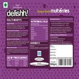 Delishh Mulberries - Frozen Fresh, 500 g Box