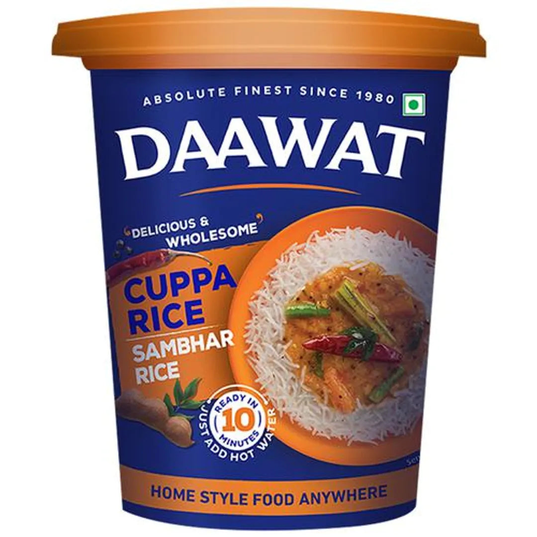 Daawat Cuppa Rice Sambhar Rice - Ready In 10 Minutes, 86 g