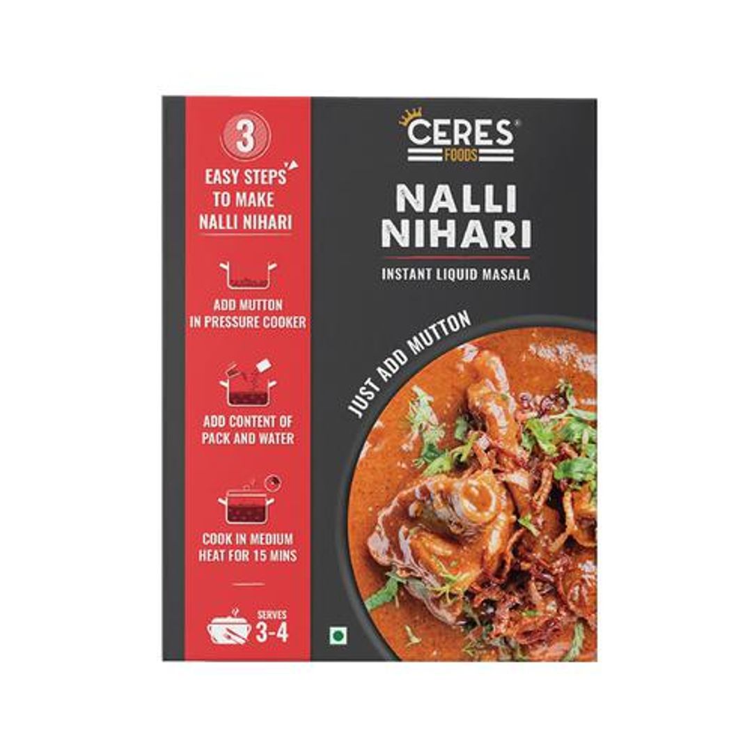 Ceres Foods Nalli Nihari Instant Liquid Masala - Mutton Cooking Paste, Ready To Cook Gravy, Curry Paste, 200 g