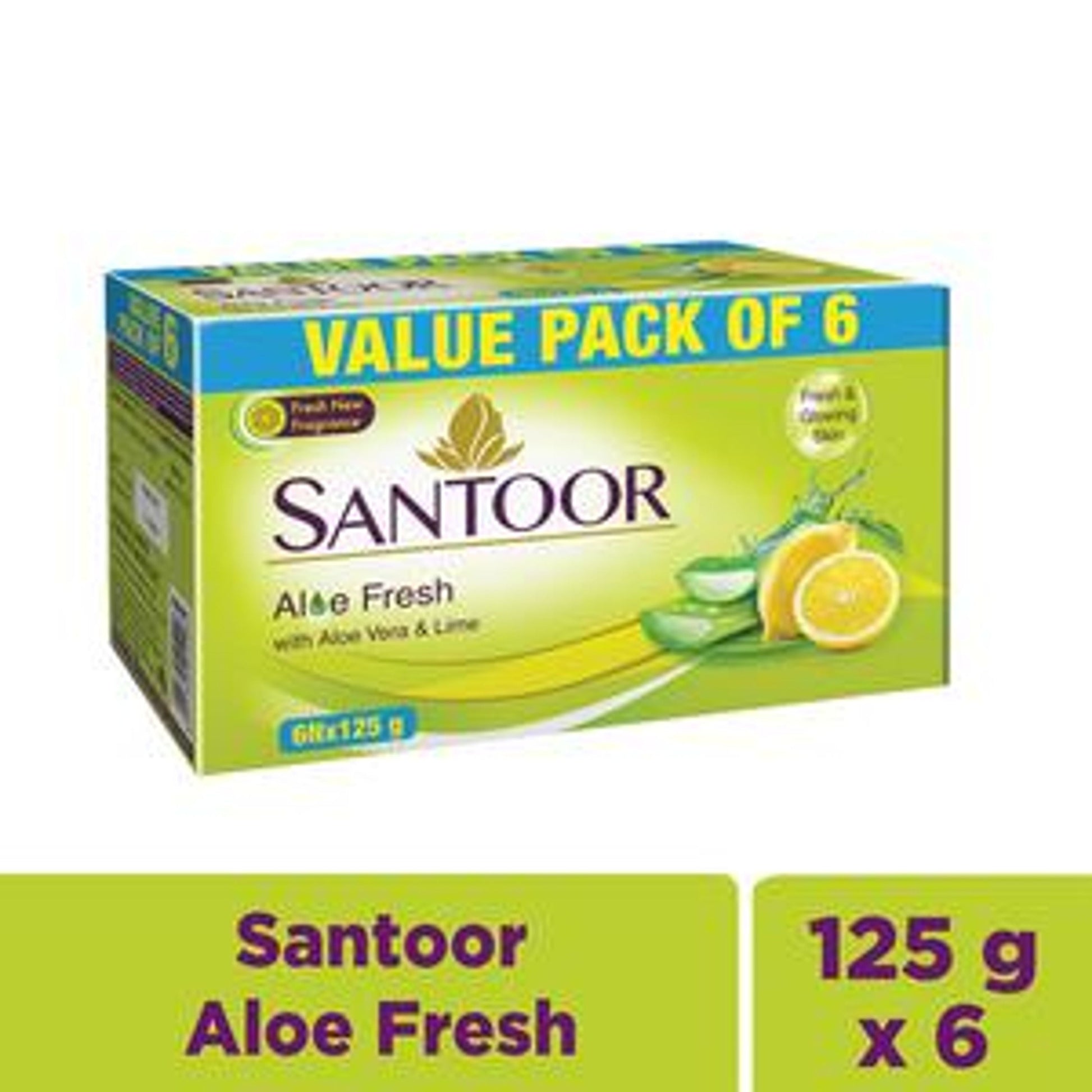 Santoor Aloe Vera & Lime Soap