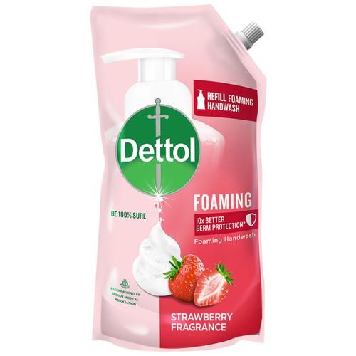 Dettol Foaming Hand Wash - Germs Protection, Refill, Strawberry, 700 ml