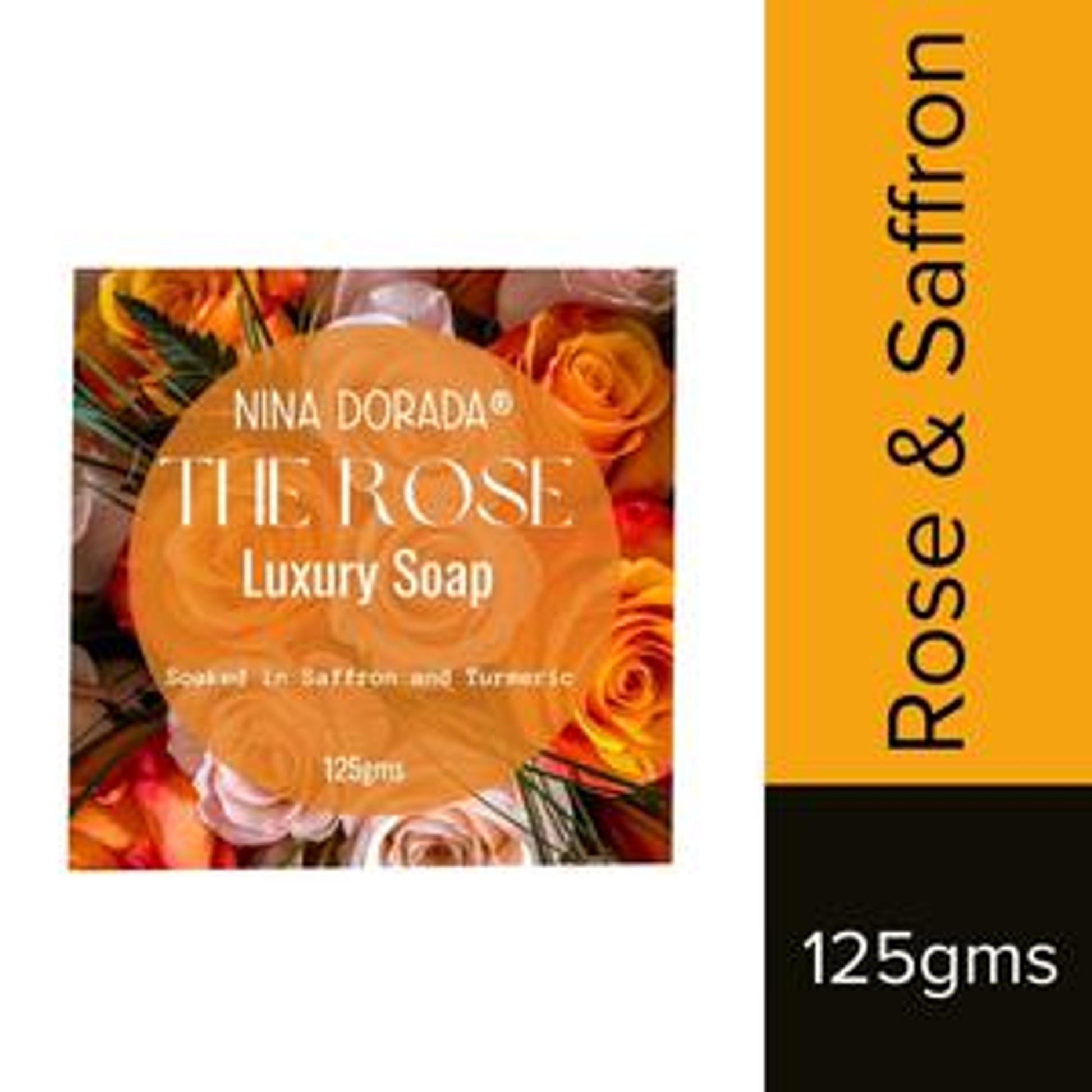 Nina Dorada Rose Luxury Soap - Soaked In Turmeric & Saffron Oil, Sulphate Free
