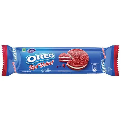 Cadbury Oreo Red Velvet Sandwich Biscuit - Limited Edition, Yummy Treat, 120 g