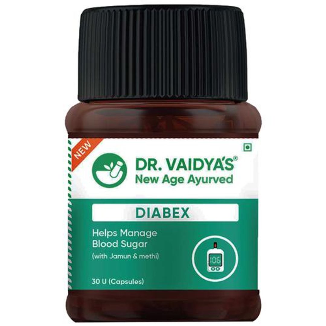 Dr. Vaidyas Diabex Capsules - Helps Manage Blood Sugar, 30 pcs