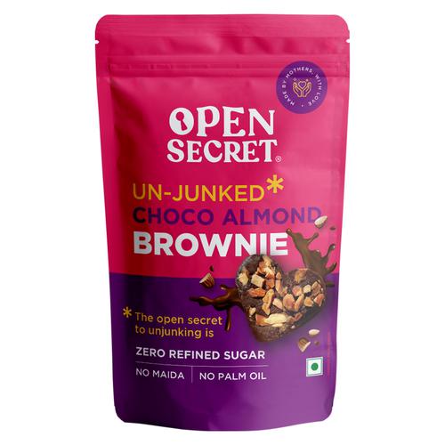 Open Secret Unjunked Chocolate Almond Brownie - Chewy Texture, Contains No Refined Sugar, 30 g