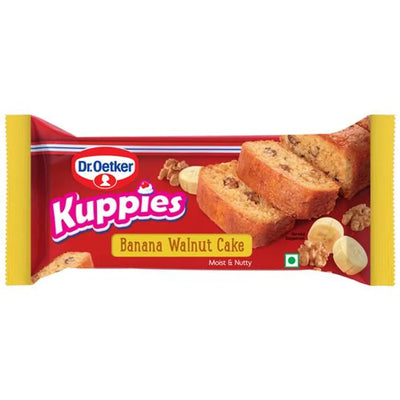 DR.OETKER Kuppies Banana Walnut Cake - Moist & Nutty, 125 g