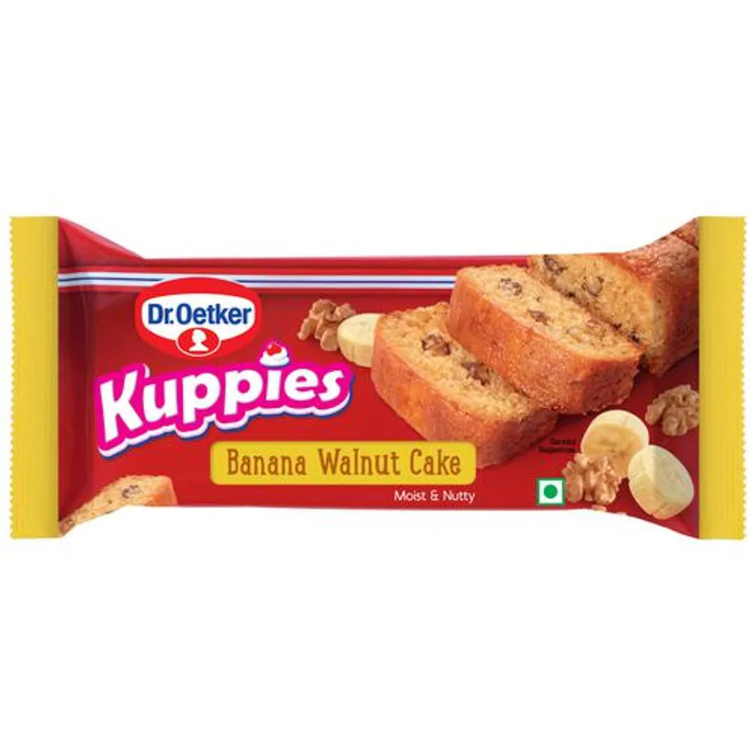 DR.OETKER Kuppies Banana Walnut Cake - Moist & Nutty, 125 g