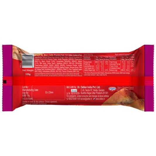 DR.OETKER Kuppies Fruit & Nut Cake - Soft, Rich In Nutrition, 125 g