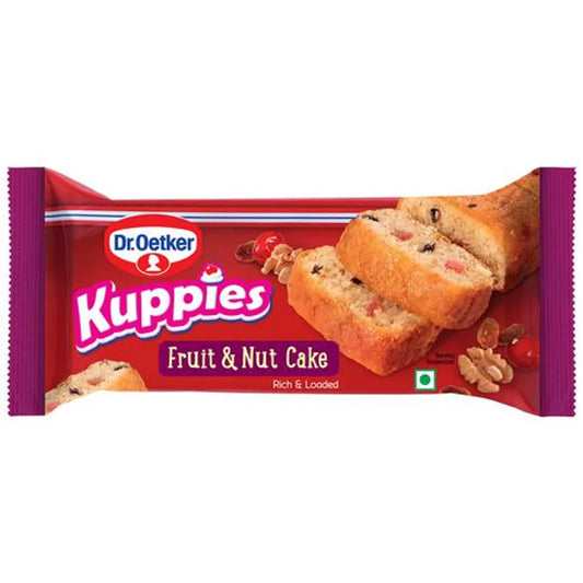 DR.OETKER Kuppies Fruit & Nut Cake - Soft, Rich In Nutrition, 125 g