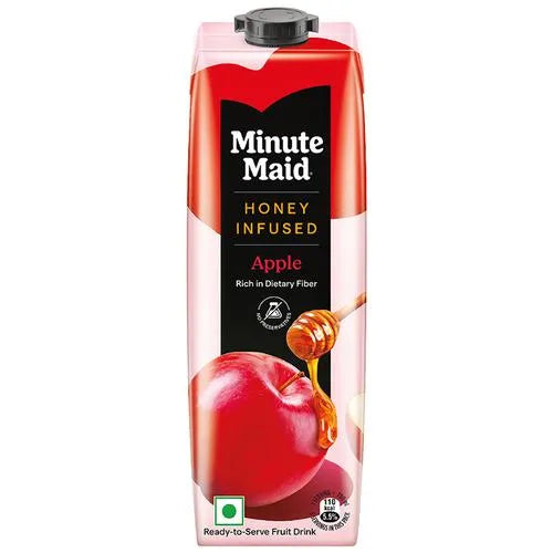 Minute Maid Apple Juice - Honey Infused, Ready To Serve, Fruit Drink, 1 L