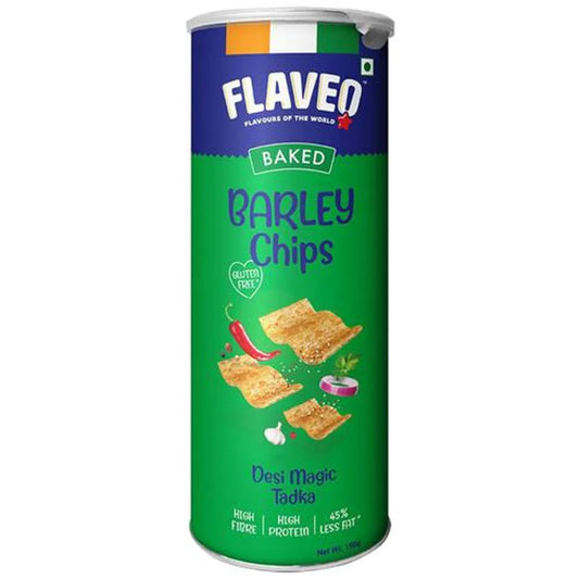Flaveo Barley Chips - Desi Magic Tadka, Baked, 150 g