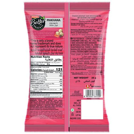 Britannia Better Snack Co. Makhana/Foxnuts - Himalayan Pink Salt & Pepper, 25 g