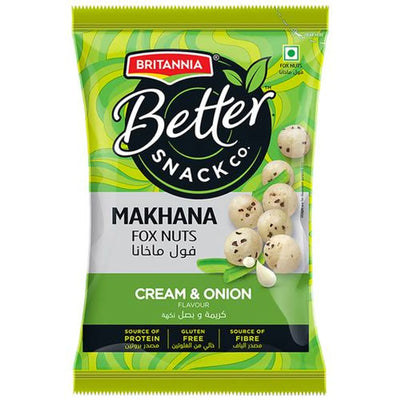 Britannia Better Snack Co. Makhana/Foxnuts - Cream & Onion Flavour, 25 g