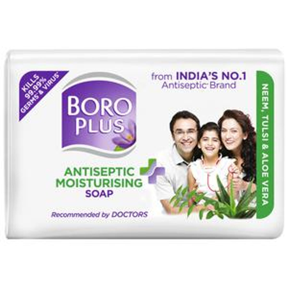 EMAMI BOROPLUS Antiseptic + Moisturising Soap - Neem, Tulsi, Aloevera