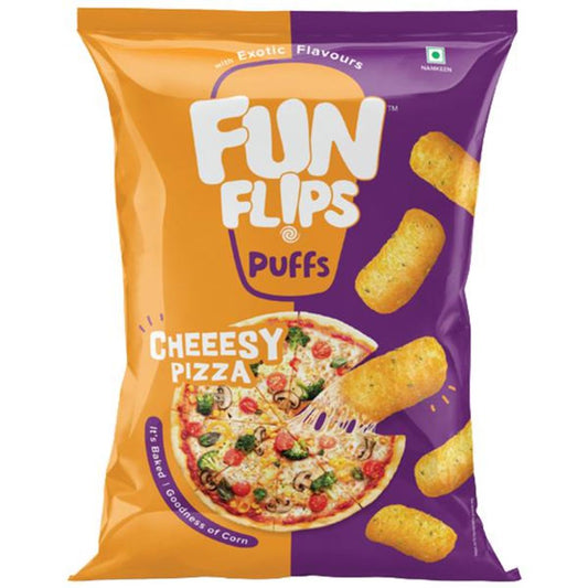 Fun Flips Puffs - Cheeesy Pizza, Baked, 75 g