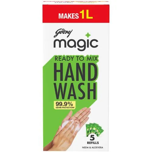 Godrej Magic Ready To Mix Hand Wash - Neem & Aloevera 45G