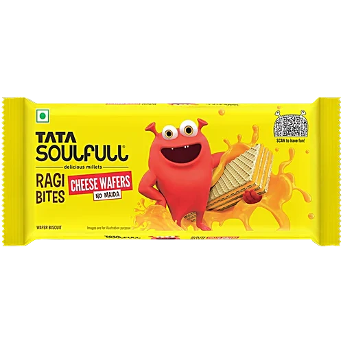 Tata Soulfull Cheese Wafers Ragi Bites, 50 g