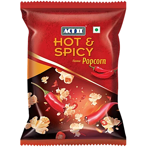 ACT II Hot & Spicy Flavour Popcorn, 50 g