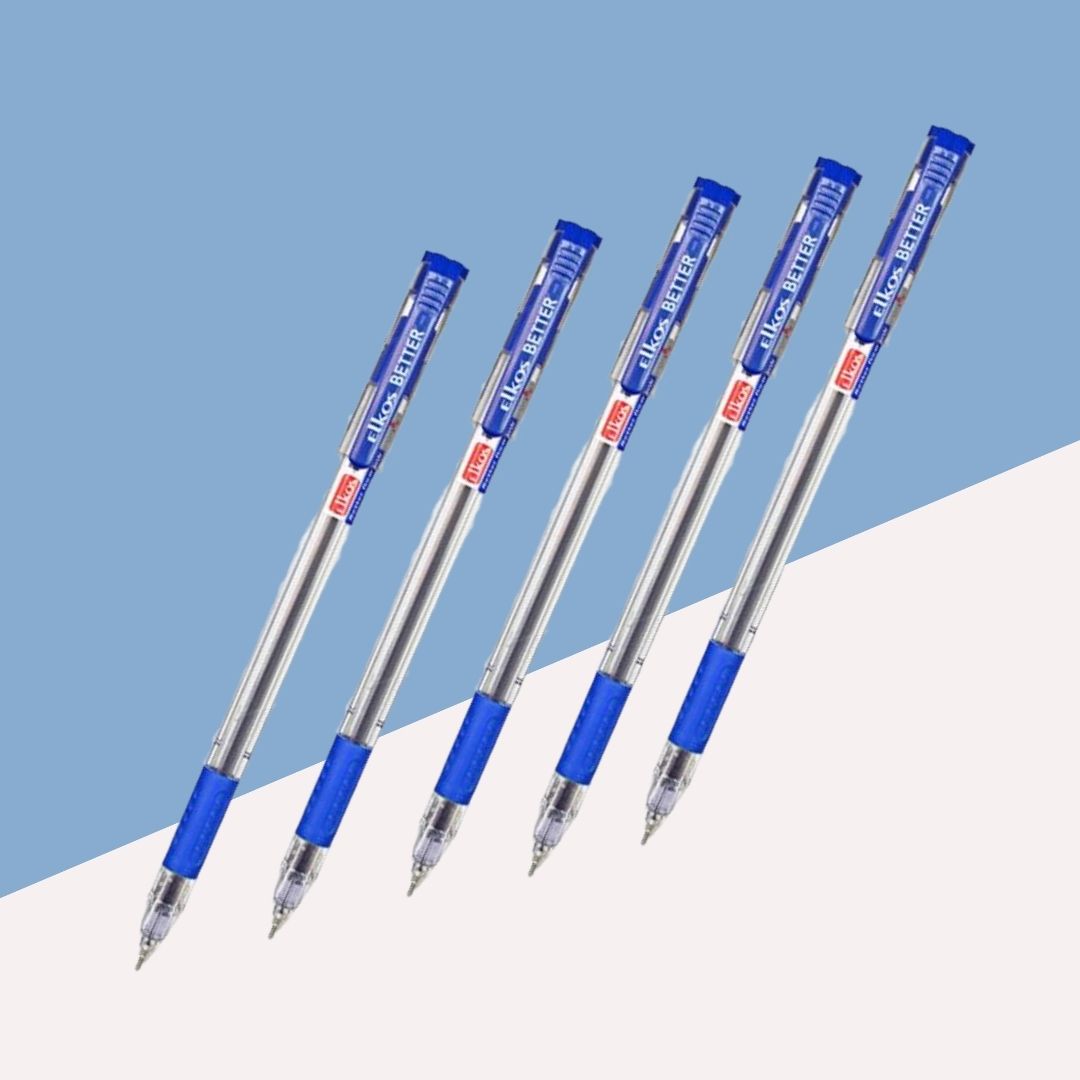 Elkos Better Ball Pen  – Blue ( Pack of 5 )