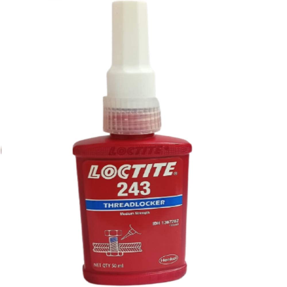 10x Loctite 243 Medium Strength Threadlocker, Oil Resistant, Pack of 10 (50 ML each)