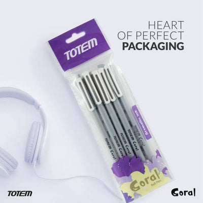 Win Totem Coral 60Pcs Black Ink Ball Pen Pack of 60, Black