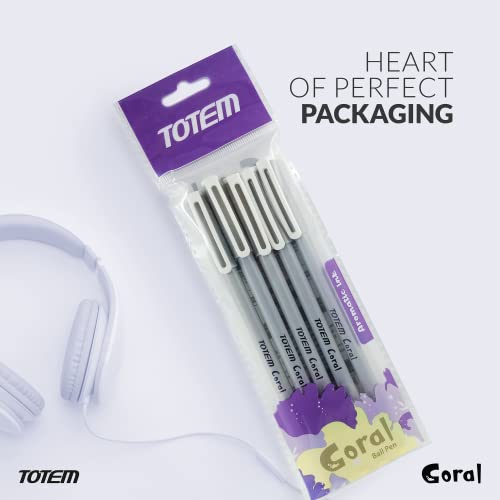 Win Totem Coral 60Pcs Black Ink Ball Pen Pack of 60, Black