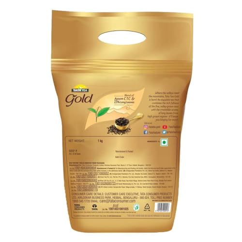 Tata Tea Gold |Premium Assam teas with Gently Rolled Aromatic Long Leaves | Rich & Aromatic Chai |Black Tea | 1 kg