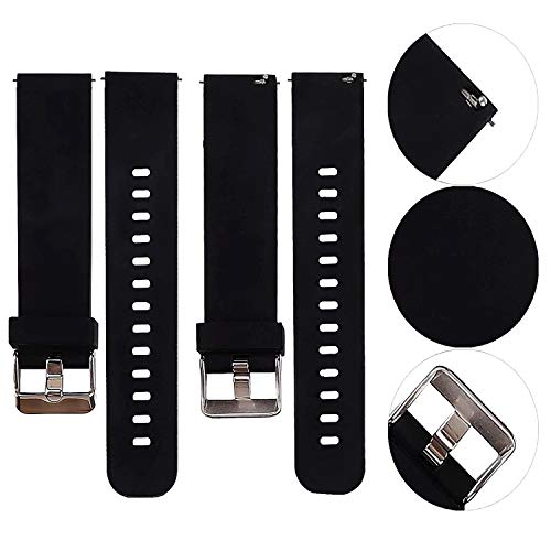 ACM Watch Strap Silicone Belt compatible with Fire-Boltt Talk 2 Bsw042 Smartwatch Casual Classic Band Black