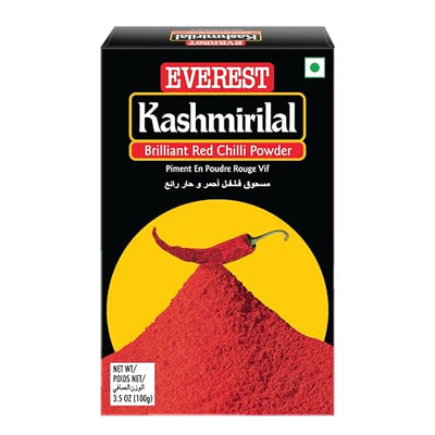 10x Everest Powder, Kashmirilal Brilliant Red Chilli Powder,100g each - Pack of 10
